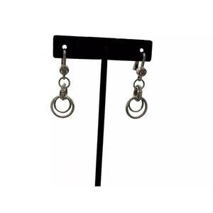 Sterling Silver Hoop Earrings Judith Ripka Multi Circular Dangle Jewelry